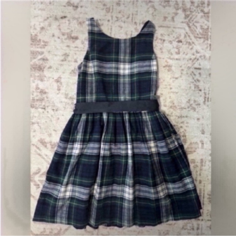 Polo by Ralph Lauren Green Plaid Kids Dress